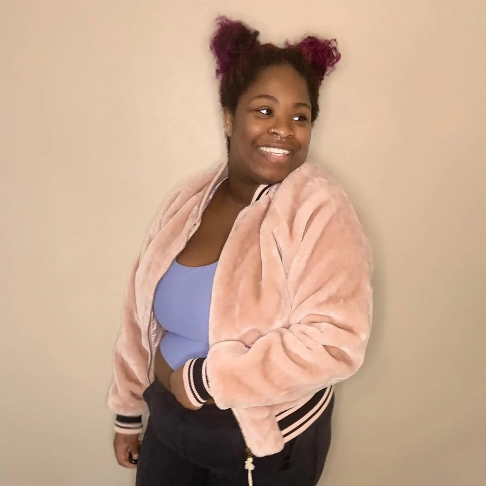 NWT Champion pink bomber jacket. Size small. - Picture 2 of 4
